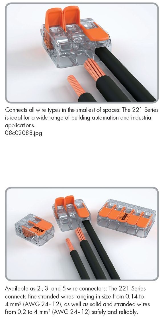 50 pcs WAGO 221-412 COMPACT Splicing Connectors 2 pole Lever Nuts FREE SHIPPING