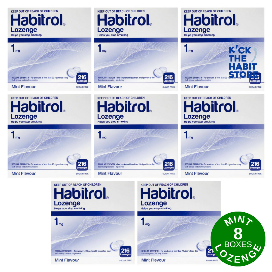 Habitrol Nicotine Lozenges 1mg Mint 1728ct / 8 Boxes – Exp 2027+ Fresh