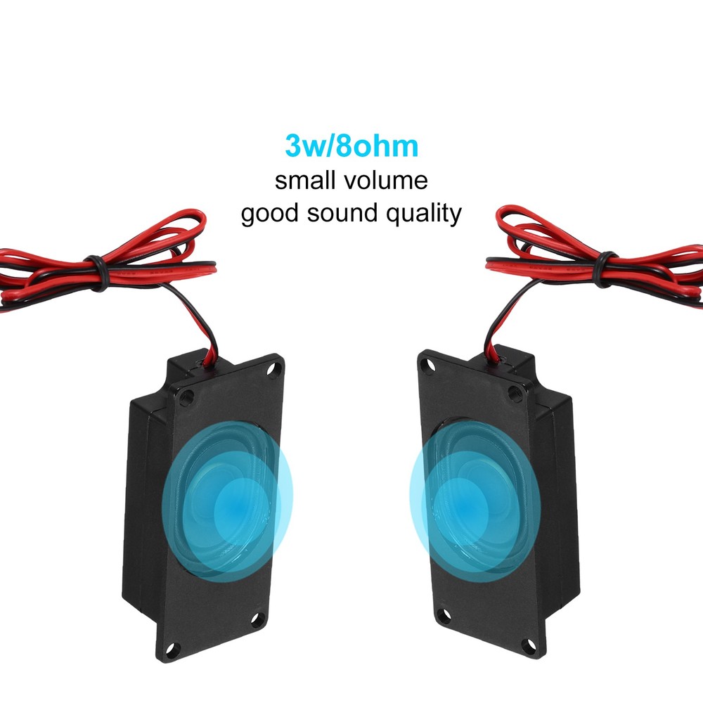 4 Pcs 3 Watt 8 Ohm Single Mini Speaker with Terminal Wire