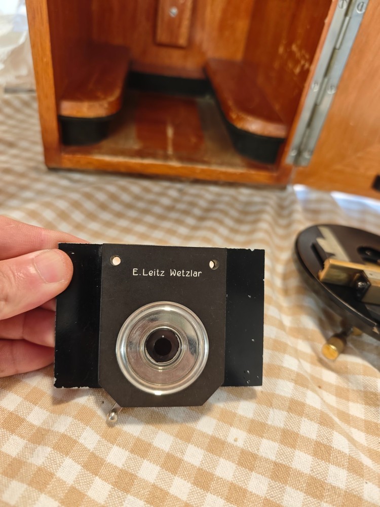 antique e. leitz wetzlar microscope