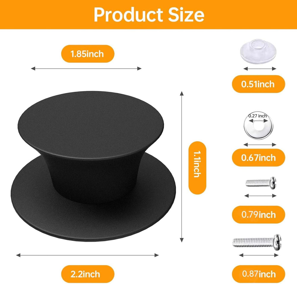 2Pcs Universal Pot Lid Replacement Knobs, Silicone Pan Lid Holding Handles, H...