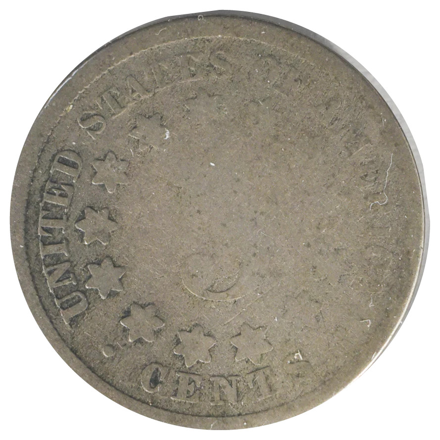 1867 Shield Nickel No Rays (AG)