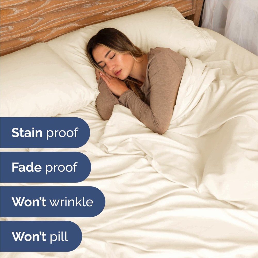 Split King Size 5 Piece Sheet Set - Comfy Breathable Cooling Bed Sheets Set ...