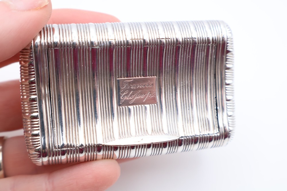Quality Antique Solid Silver Large Snuff Box Hallmarked Birmingham C.1800