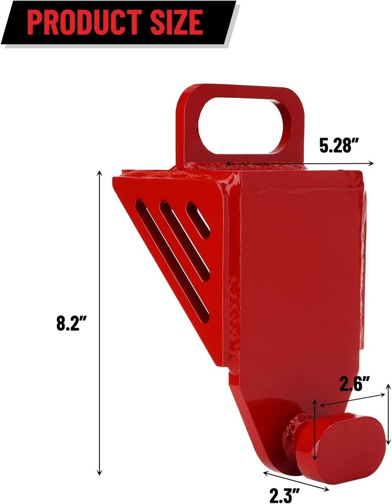 Shipping Container Jack Lug, with Handle, Red Jack Leveling Attachment 74000 LBS