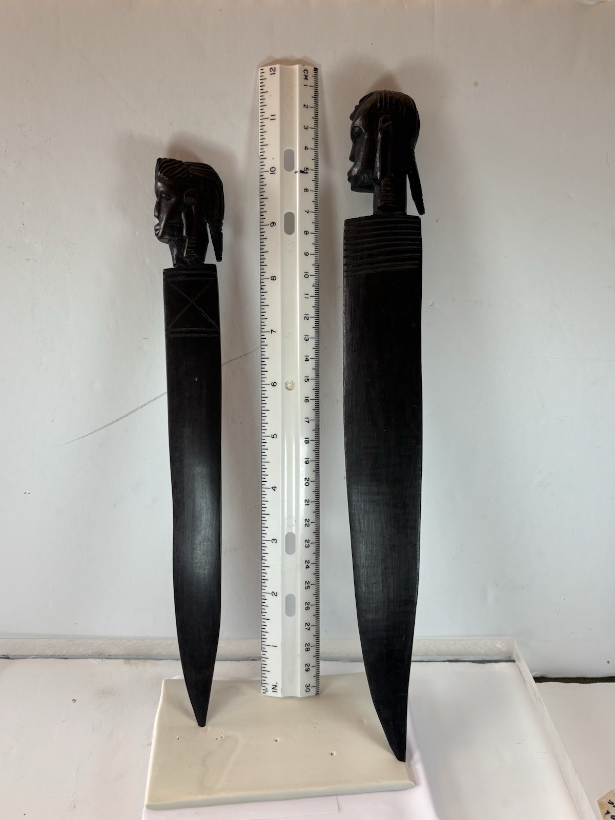 AFRICAN/VINTAGE/EBONY?/CARVED /LETTER OPENERS/LOT 2 /TANGANYIKA /TESTED/EUC