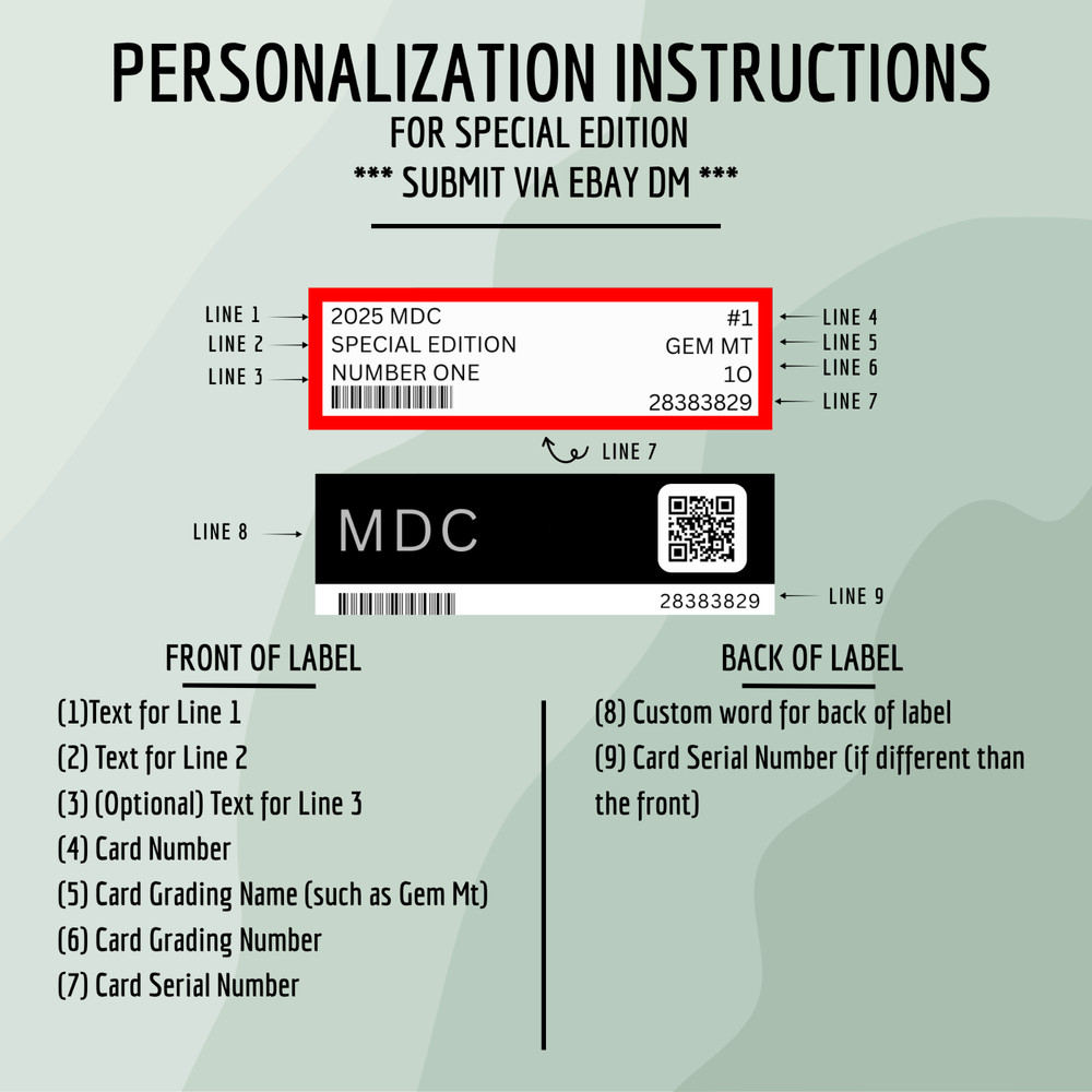 Custom Trading Card Slabs & Labels