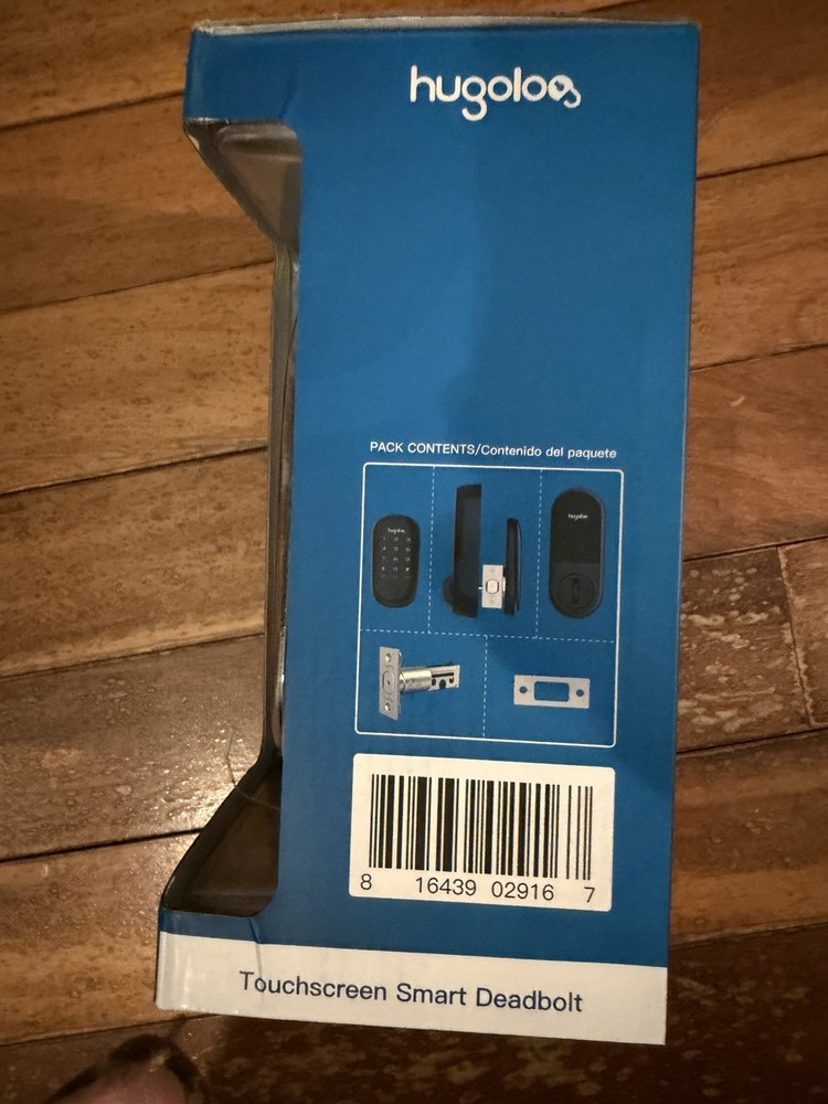 Hugoloo Touchscreen Smart Deadbolt Keypad Bluetooth Model HU04-ORB