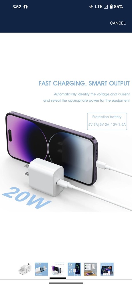 4Pack USB C Charger Block 20W