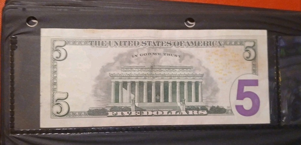 Series 2021 5$ Bill Trinary And Print Error