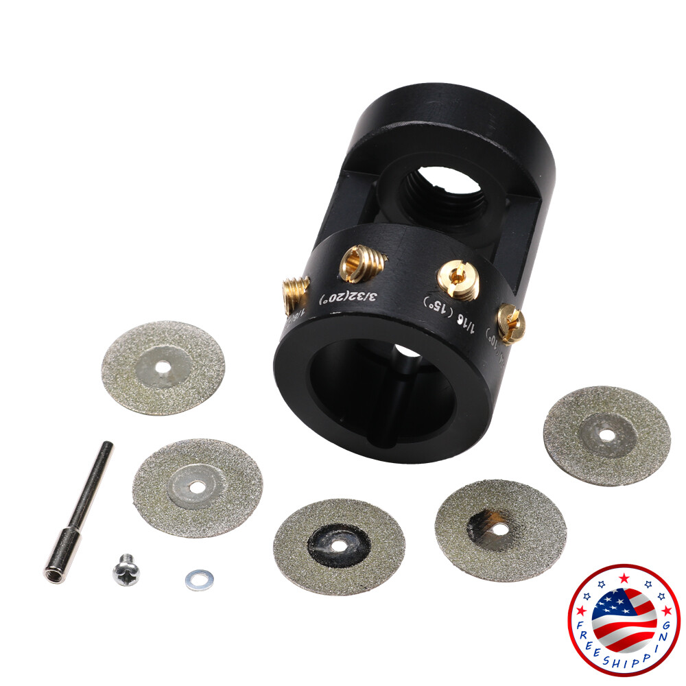 Tungsten Grinder Sharpener Multi-Angle Offsets Head Tool Fits TIG Welding New