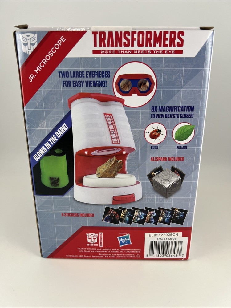 Transformers 8x Jr. Microscope Science Toy Kids STEM Learning Kit GLOWS - NEW