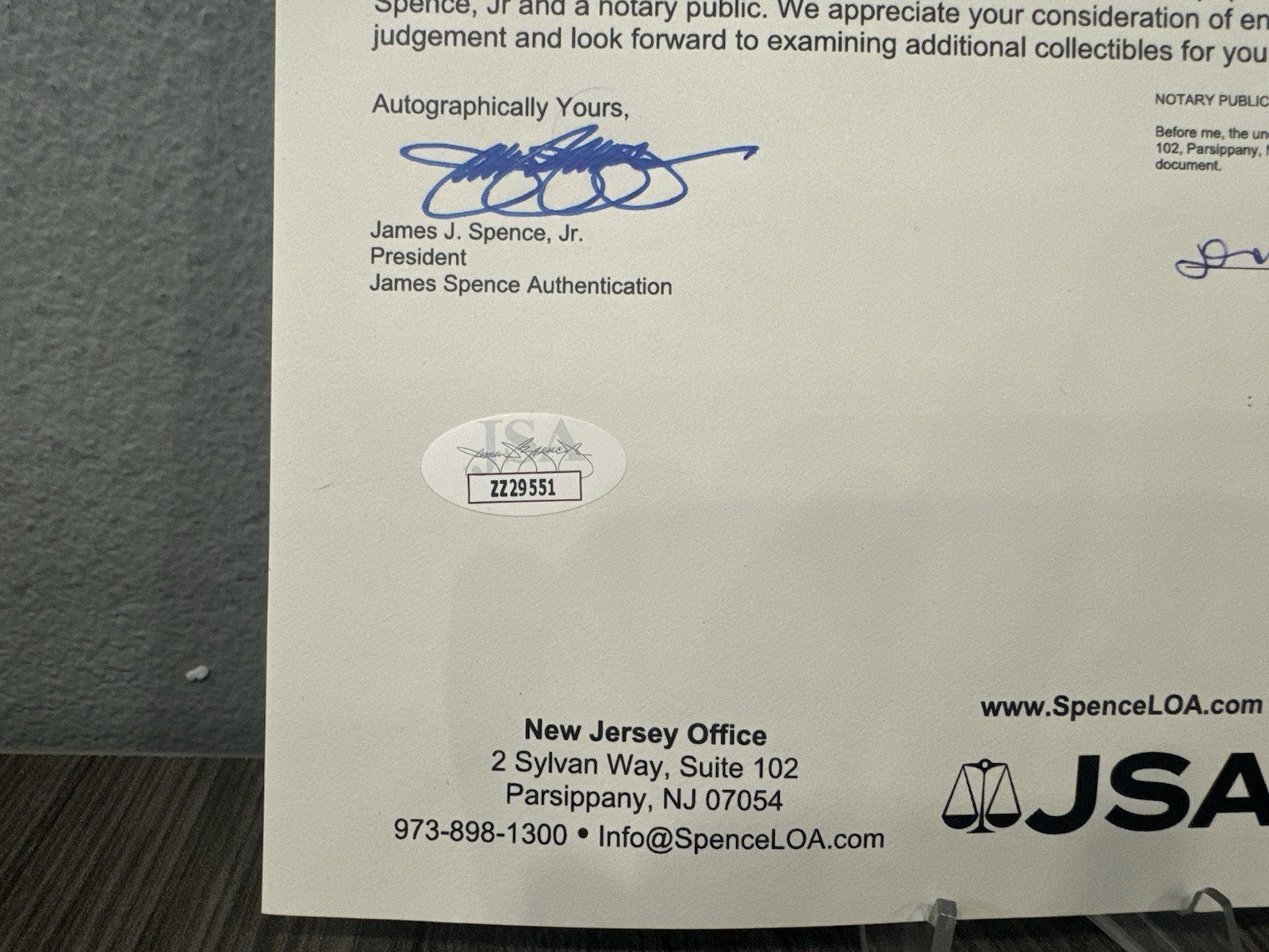 Joe DiMaggio Autographed Rawlings Baseball JSA COA ZZ29551