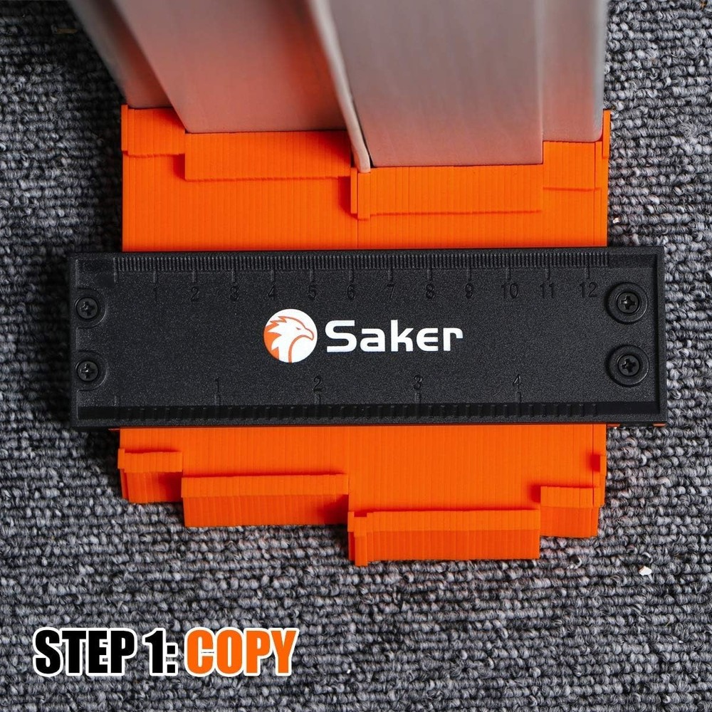 Saker Contour Gauge (5 Inch Lock) Profile Tool- Adjustable Lock-Precisely Cop...