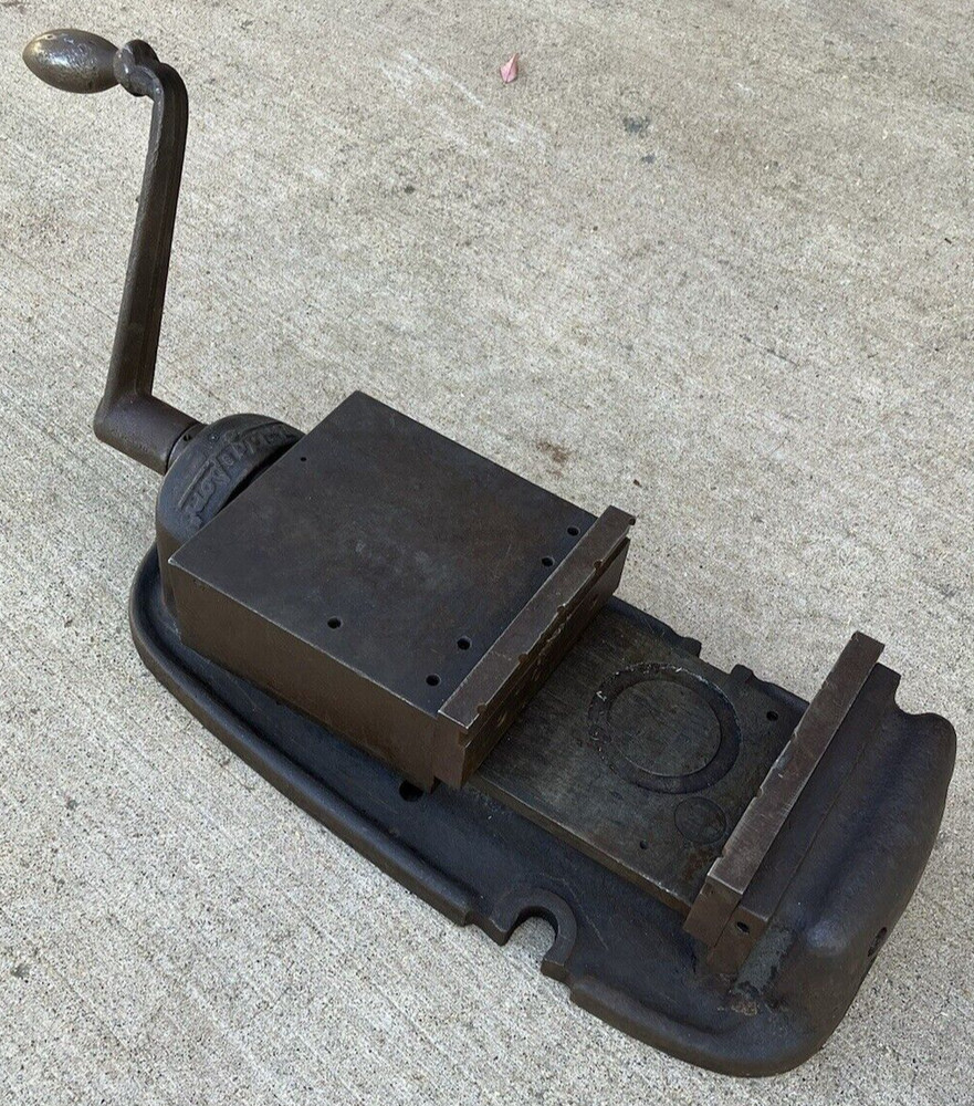 Bridgeport 6" Precision Machine Vise with Handle - 5 3/4" open - Nice