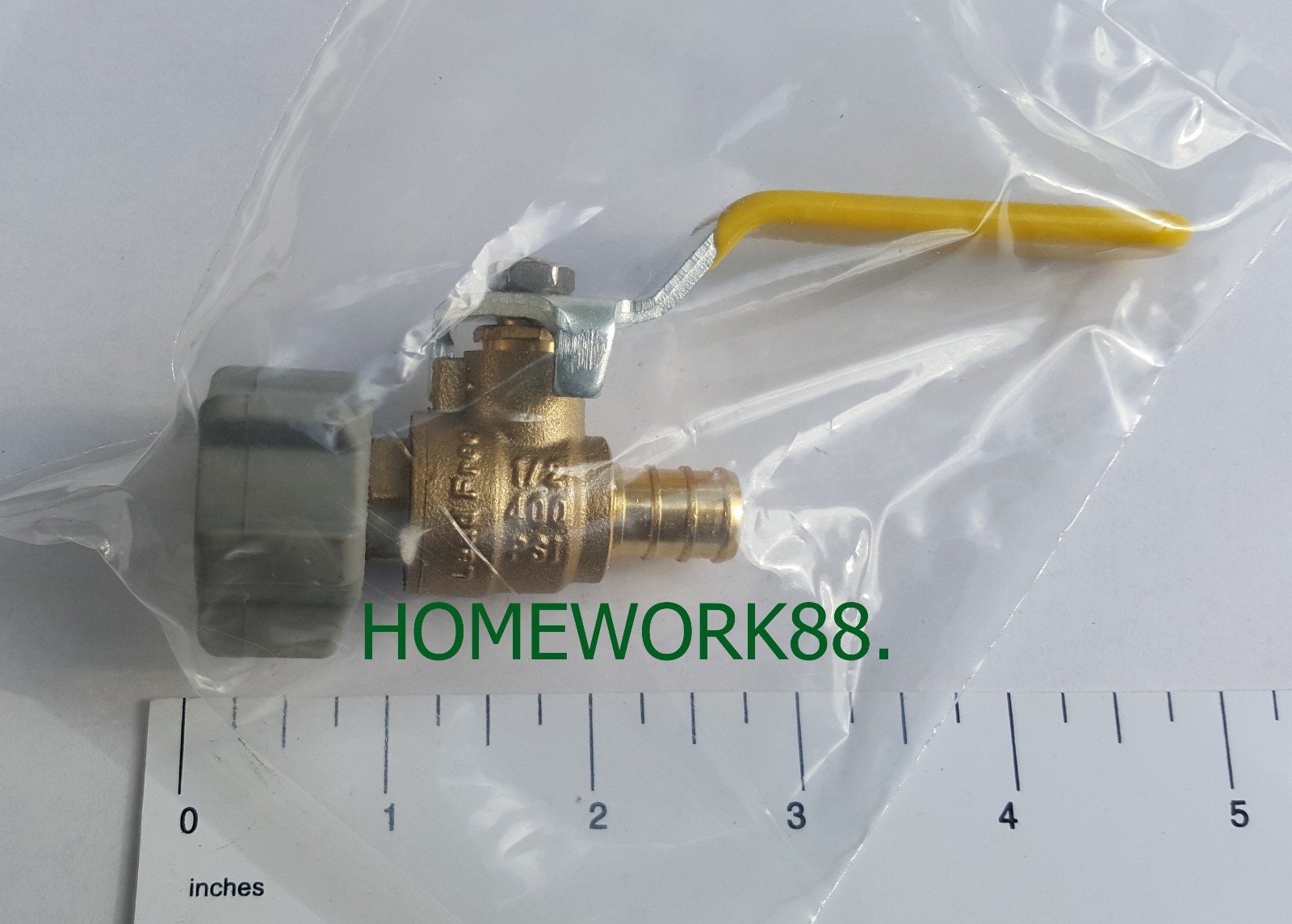 1 PIECE - 1/2" PEX X 1/2" FEMALE NPT SWIVEL SHUT OFF BALL VALVE -LEAD FREE BRASS