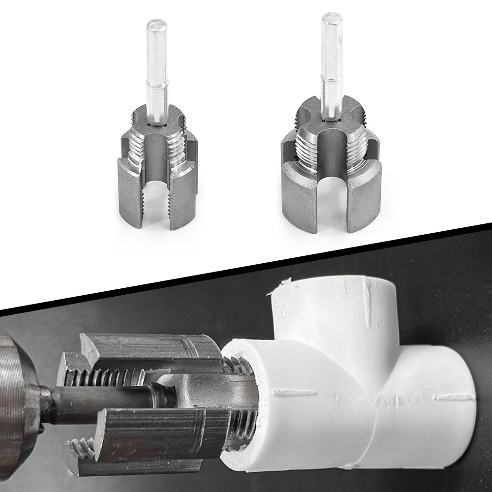 Integrated Internal & External Pipe Threading-Tool, PVC Pipe Threader Kit