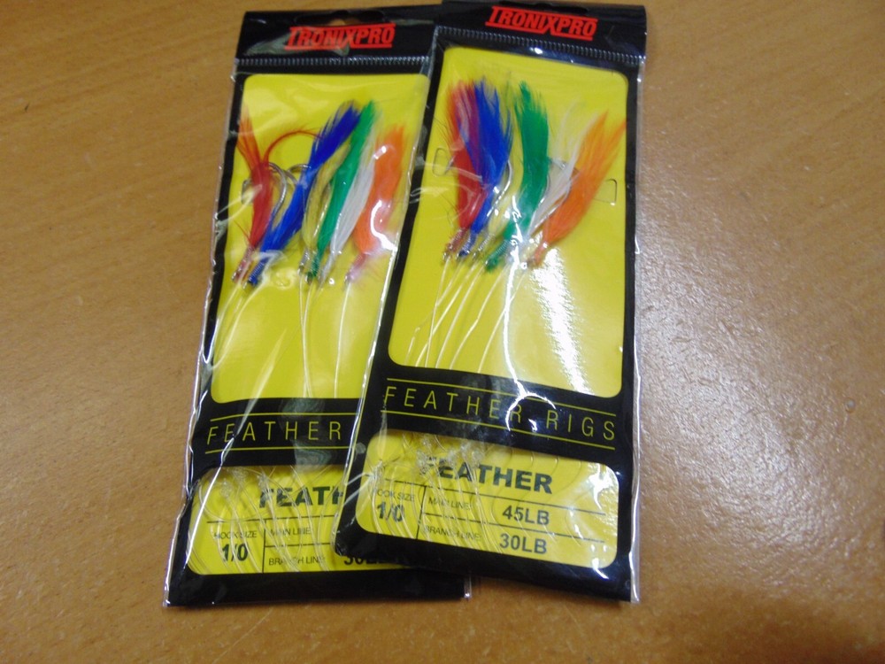 TronixPro Feather Rigs (2) 6 Hook Size 1/0