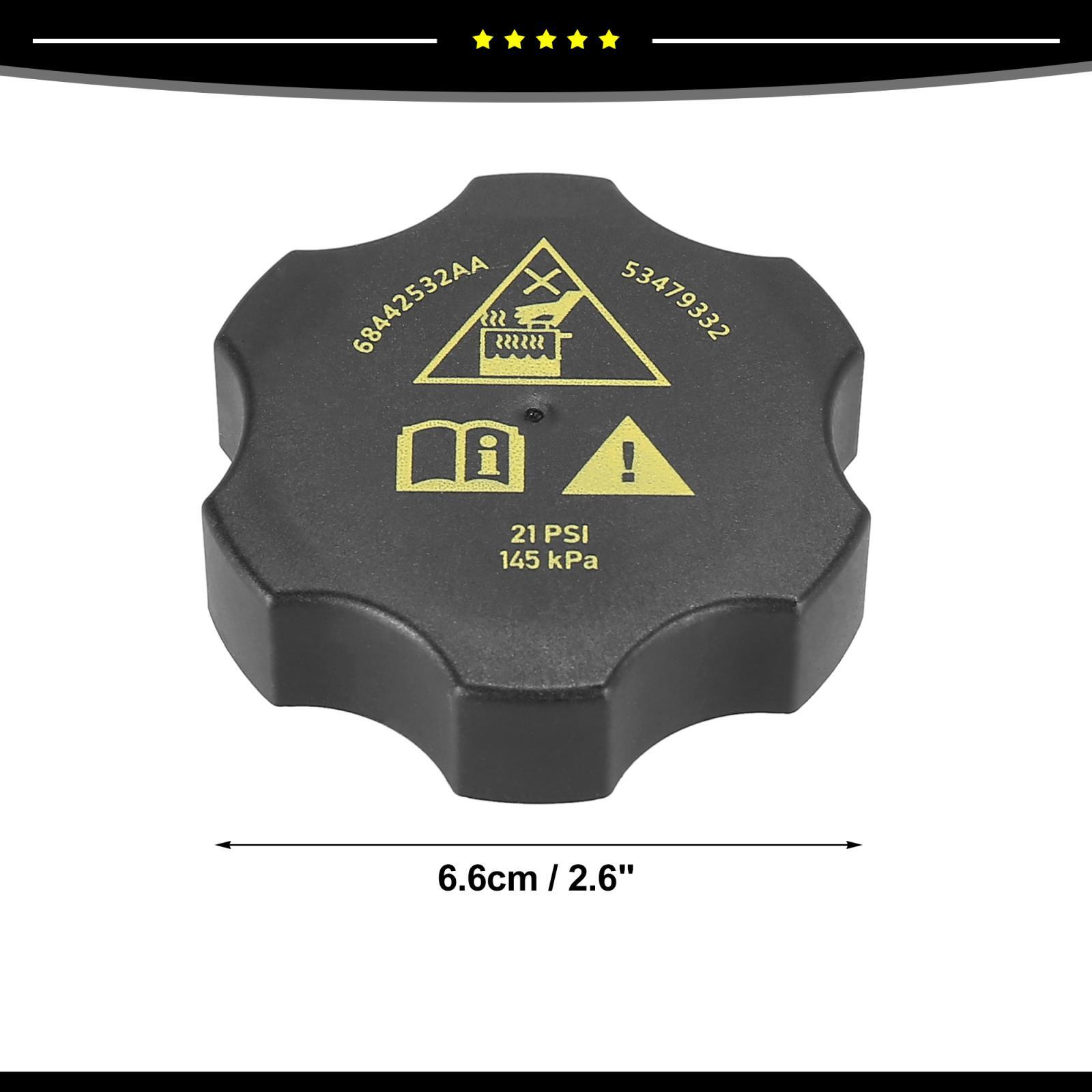Radiator Coolant Recovery Cap 68442532AA for Jeep Grand Cherokee 2016-2021 Black