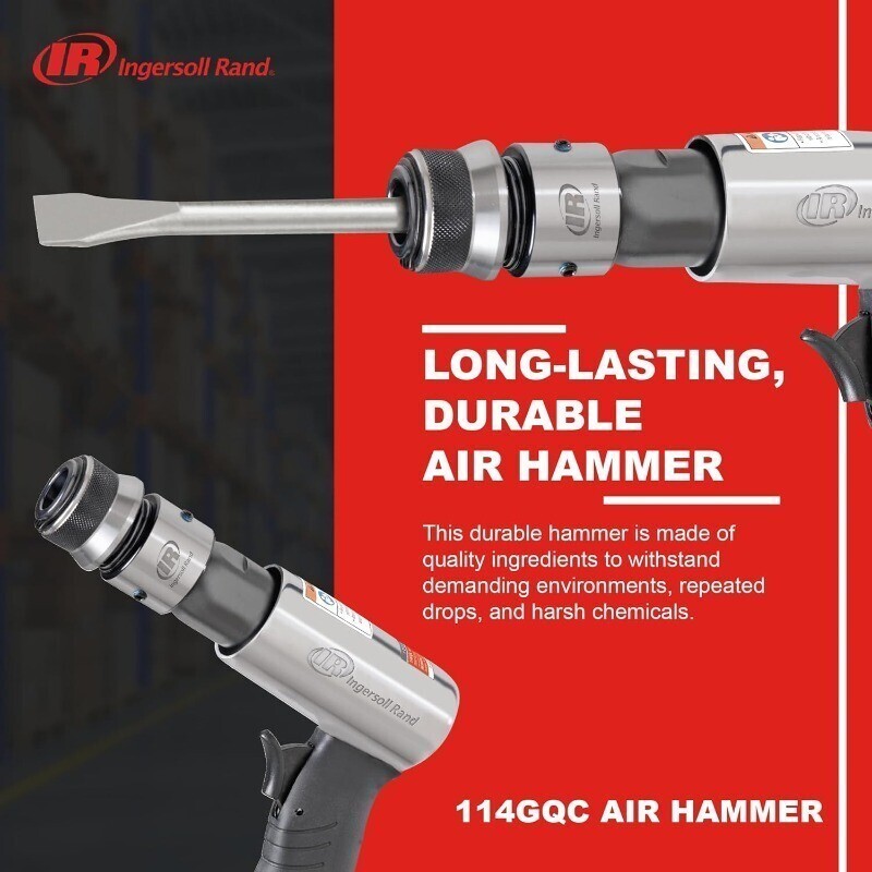 Air Hammer 3 PC Chisel Set with Tapered Punch Panel Cutter Flat Chisel 3500 BPM