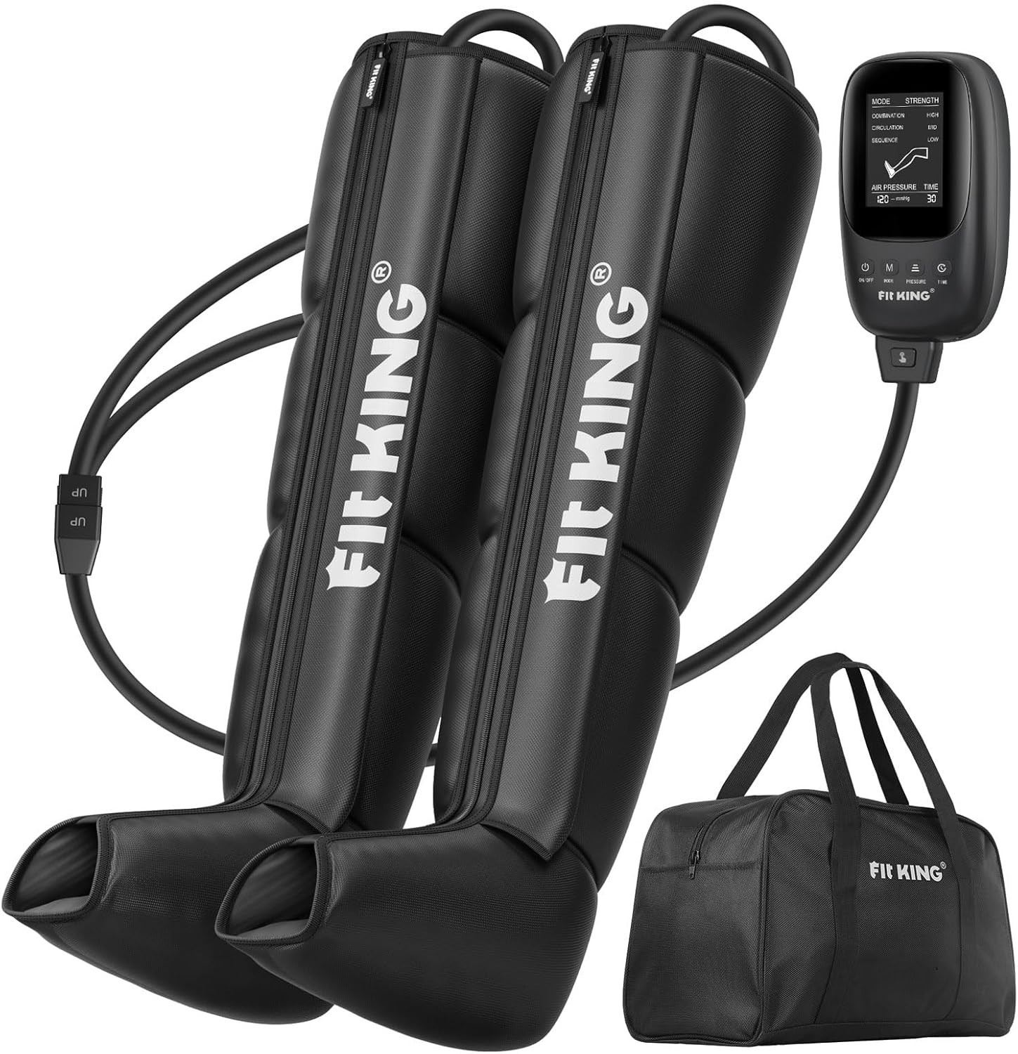 FIT KING Air Compression Recovery System, Sequential Massage Boots (Small)