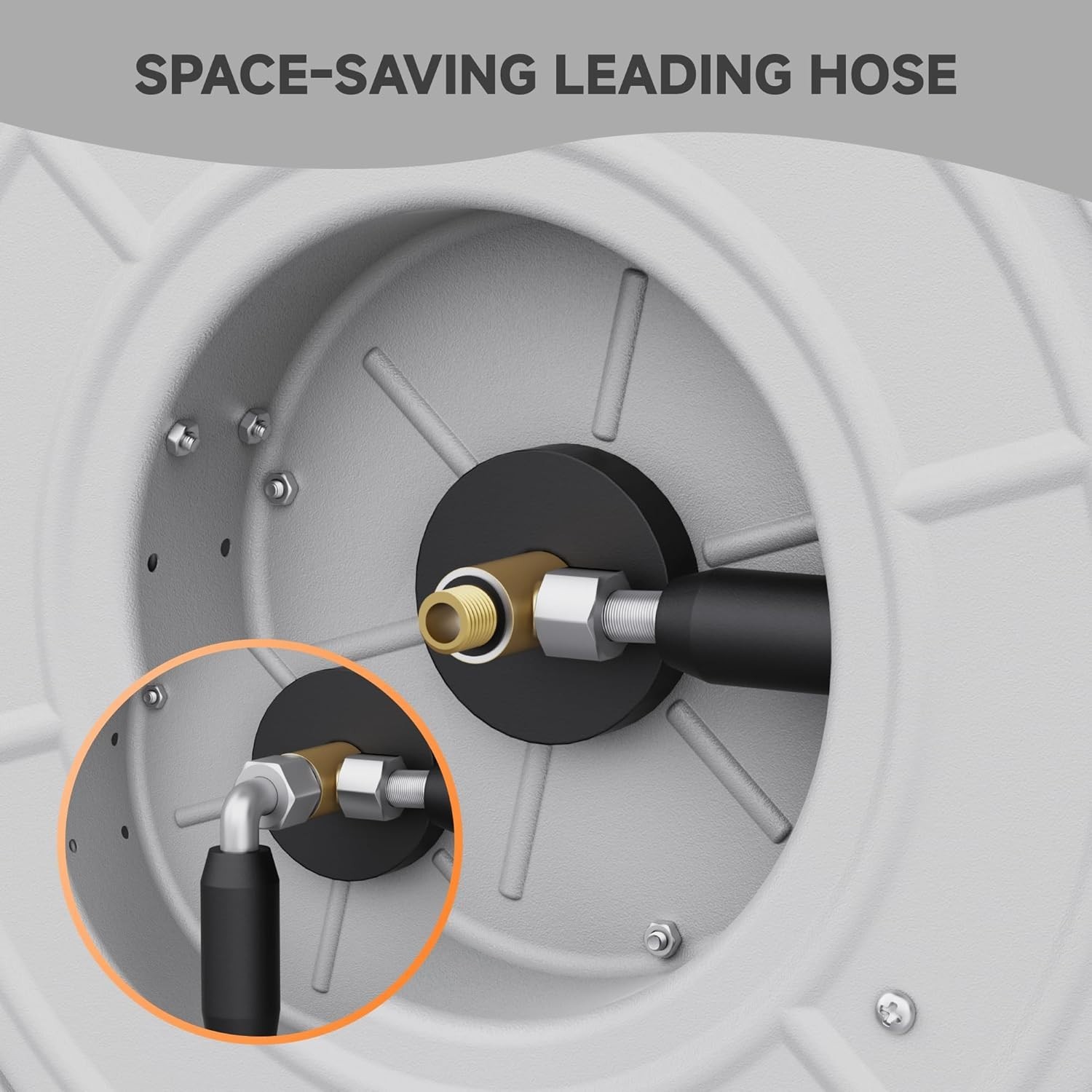 Giraffe Tools 3200PSI Pressure Washer Hose Reel 1/4" x 65 ft Retractable Hose