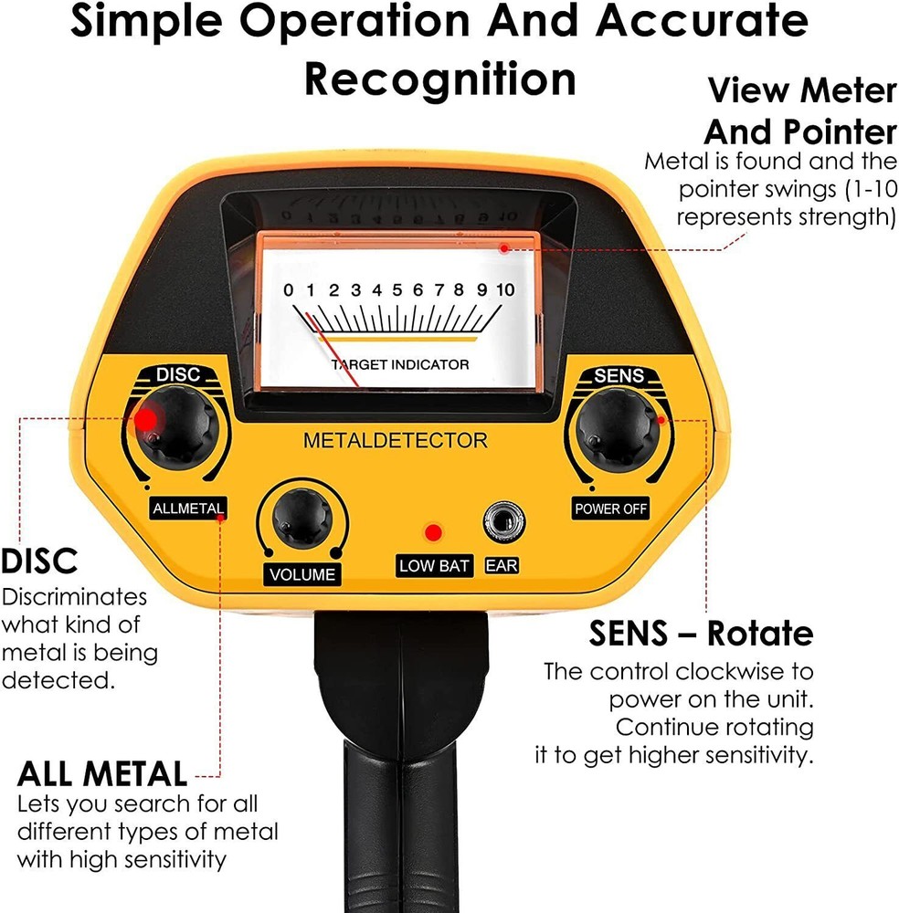 LCD Display Underground Metal Detector Gold Digger Hunter Deep Sensitive Coil
