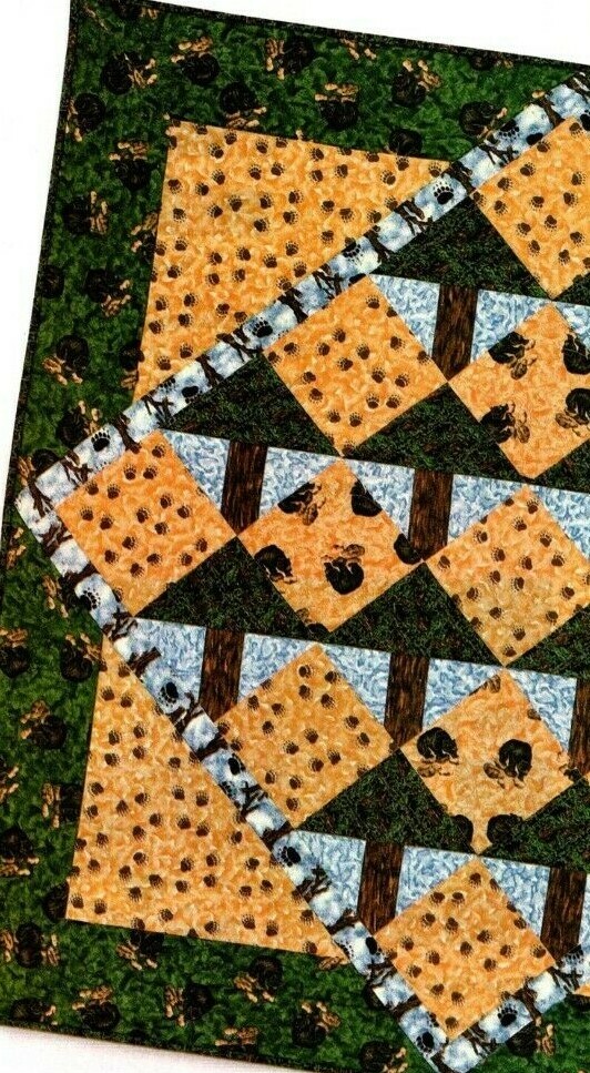 Bear In The Woods Quilt Pattern Pieced SH