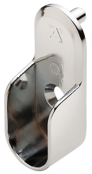 4 Pack Premium Oval Wardrobe Closet Rod Chrome with Closet Rod Brackets