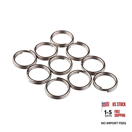 10pcs/Lots Titanium Small Split Rings Ti Micro Split Key Ring Keychain EDC 10mm