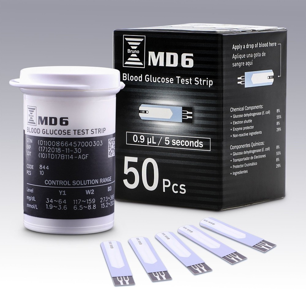 Pharma MD6 Blood Glucose Test Strips (50 Count)