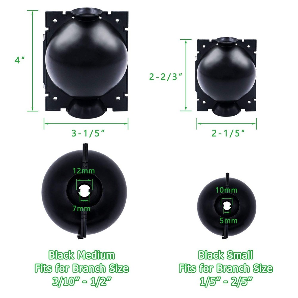 Tree Rooting Ball 10 Pack, Grafting Propagation Tool, Black