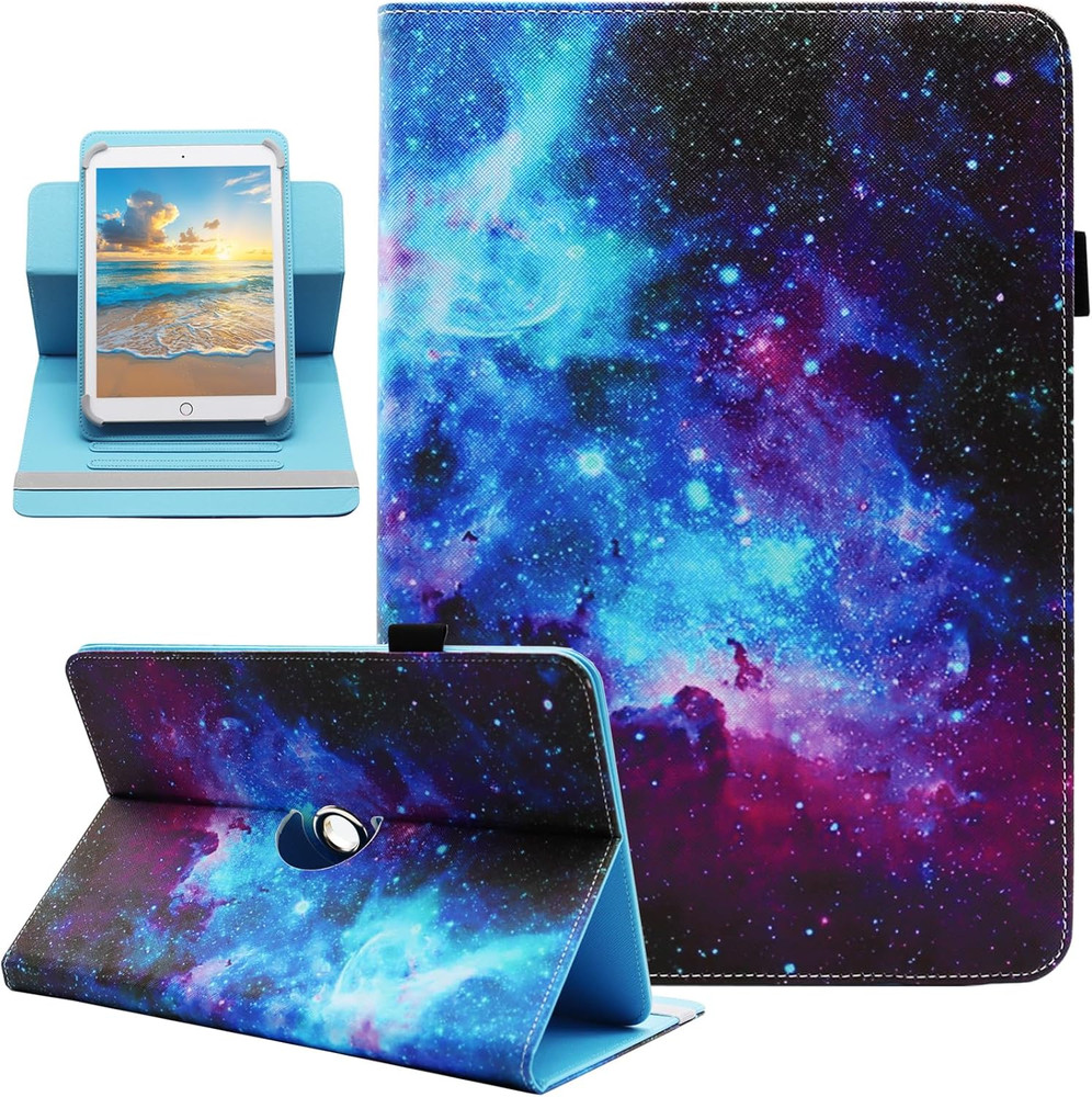 Universal 10 10.1 Inch Android Tablet Case, 360 Degree Rotating Multi-Angle Vie