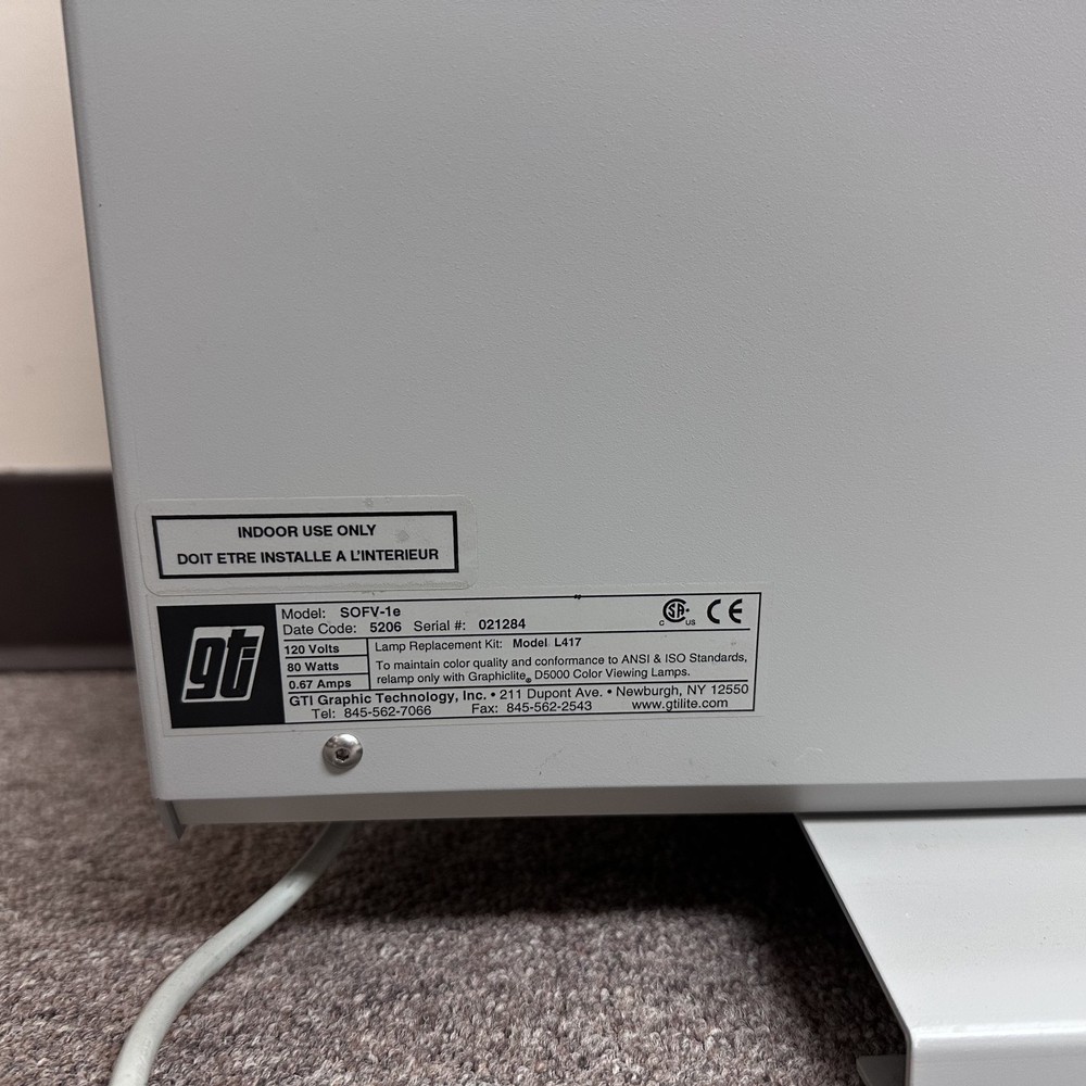 GTI Soft-View SOFV-1e Graphiclite D5000 Transmission/ Reflection Print Viewing