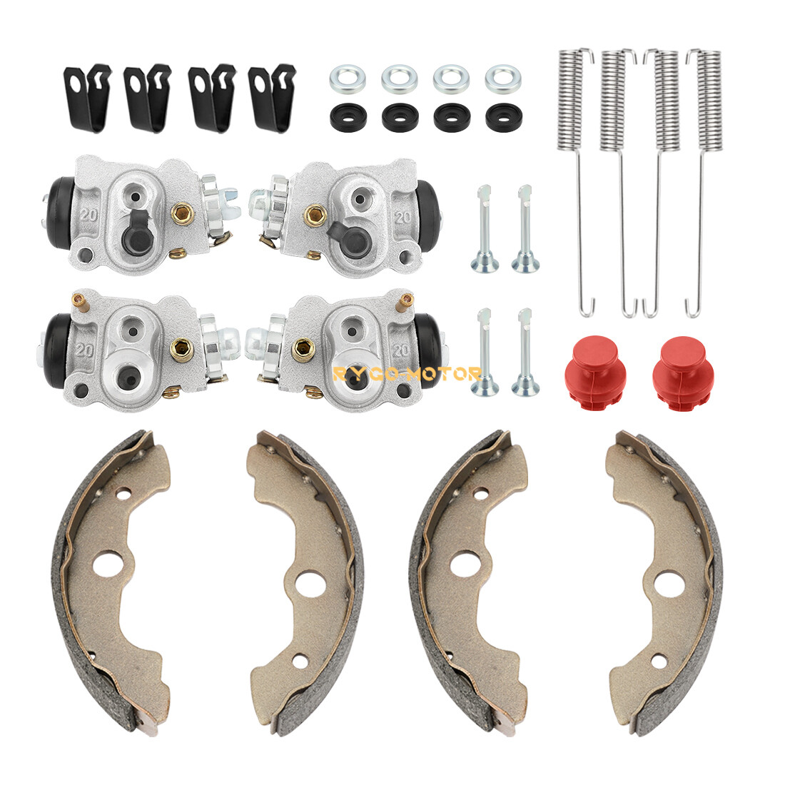 Front Brake Wheel Cylinders Shoes Kit for Honda FourTrax 300 TRX300FW 1988-2000