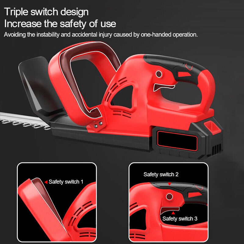 22Inch Cordless Hedge Trimmer Cordless Electric Hedge Trimmer w/2* 24V Battery