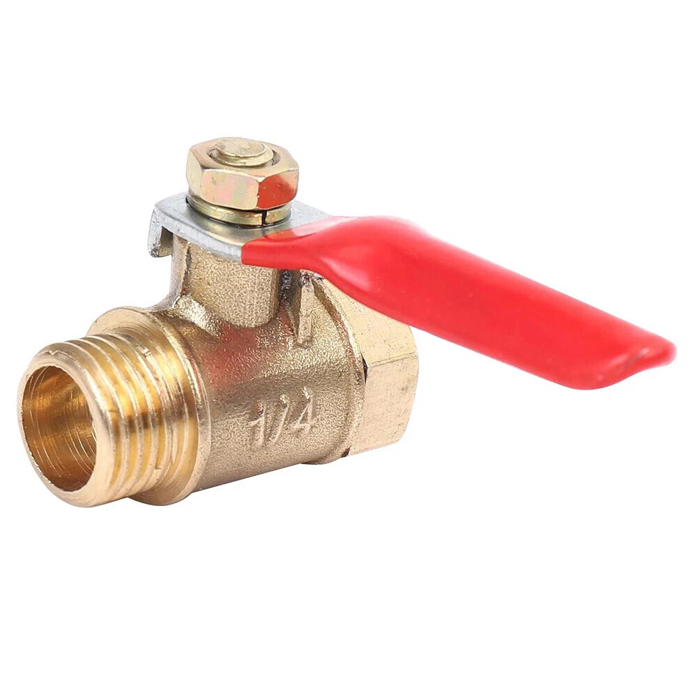 4 Pack 1/4" Male Female NPT Brass Ball Valve Water Air Tank Drain Shut Off USA