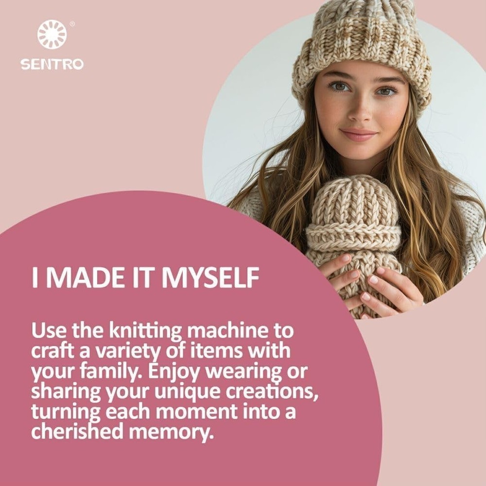 Smart 40 Needles Knitting Machine for Fast DIY Projects - Suitable for Ages 12+