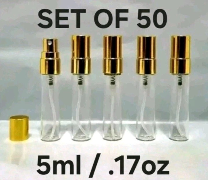 Glass Atomizer / Refillable Empty Perfume / 5ml Travel Size / Spray Bottle