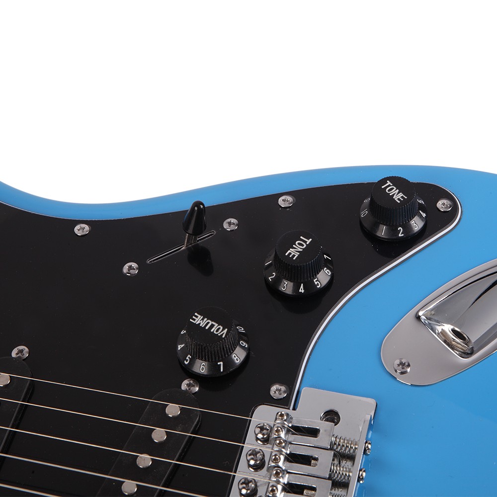 Glarry GST Electric Guitar+Amp+ Bag/Case+ Strap+ Connecting Wire+Spanner Tool