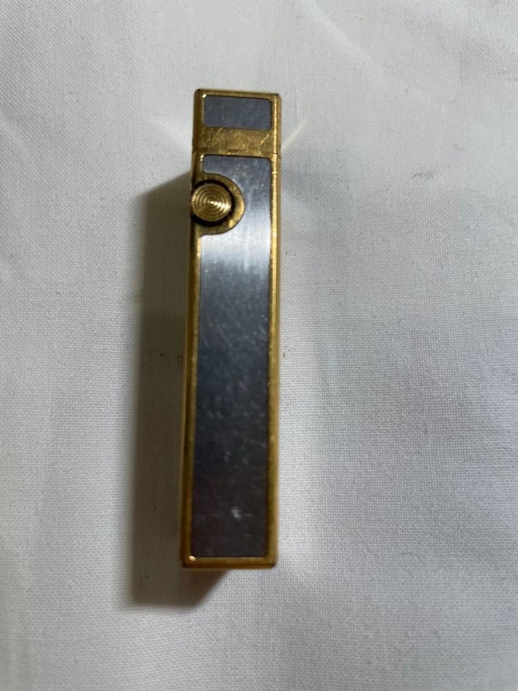 Working Dunhill Rollagas lighter silver gold without box