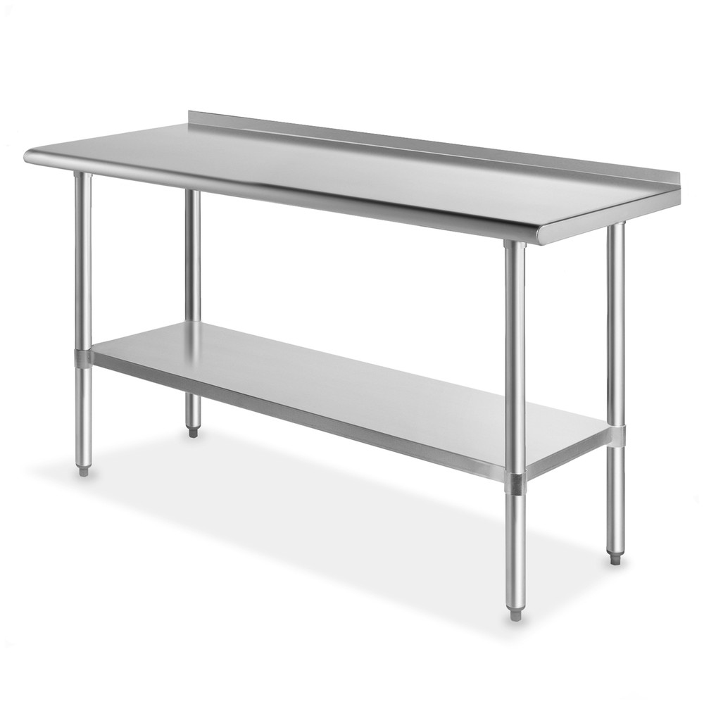 60" x 24" Stainless Steel Kitchen Restaurant Work Prep Table with Backsplash