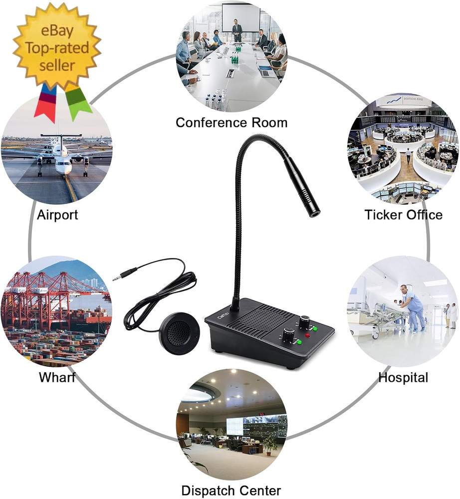 Window Speaker Intercom System,Dual Way Anti-Interference Intercommunication