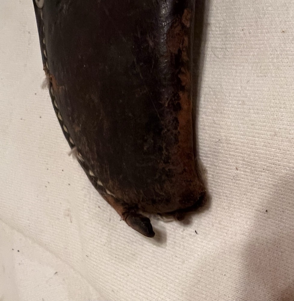Vintage Leather 20" Machete Sheath Signed LEITZ