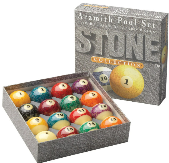 Aramith “Stone” Pool Ball Set – 57.2mm (2 1/4") – Unique Style