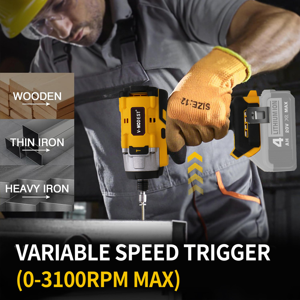 Compatible Dewalt 20Volt Max Brushless Cordless 1/4" Hex Impact Driver Compact