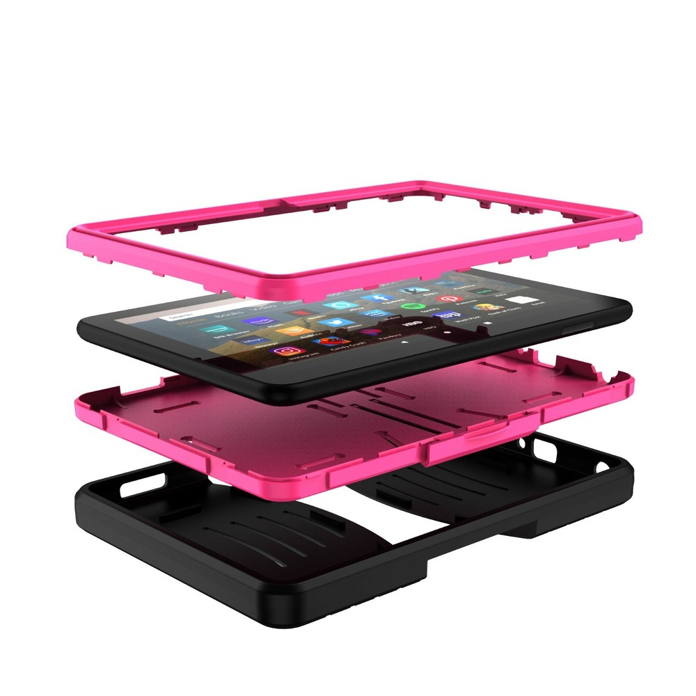 For Amazon Fire HD 8 Case 2022Release 12th Gen Shockproof Rubber Stand Hard Case