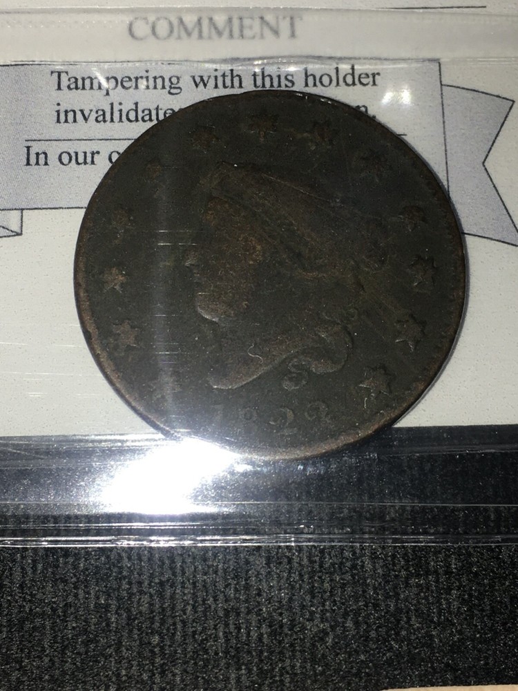 1822 USA, Liberty Head, Large One Cent.