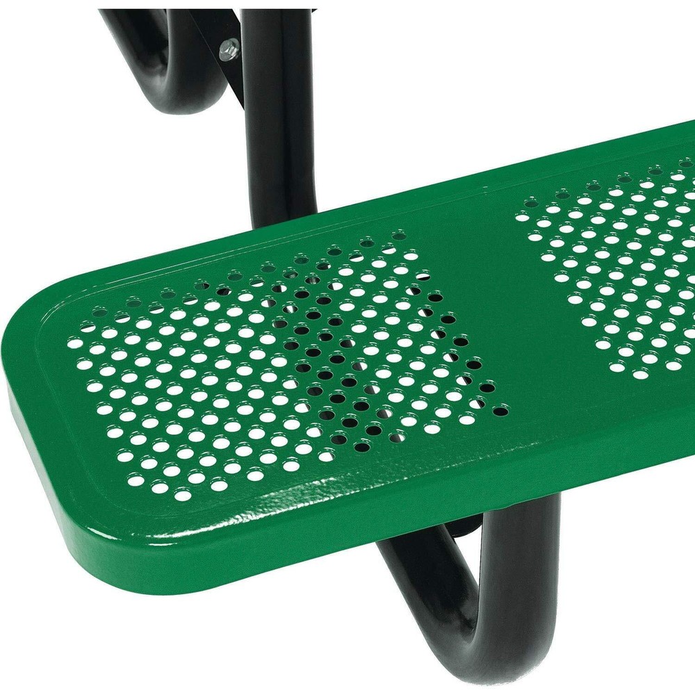 8' Rectangular Picnic Table Surface Mount Green (96" Long)