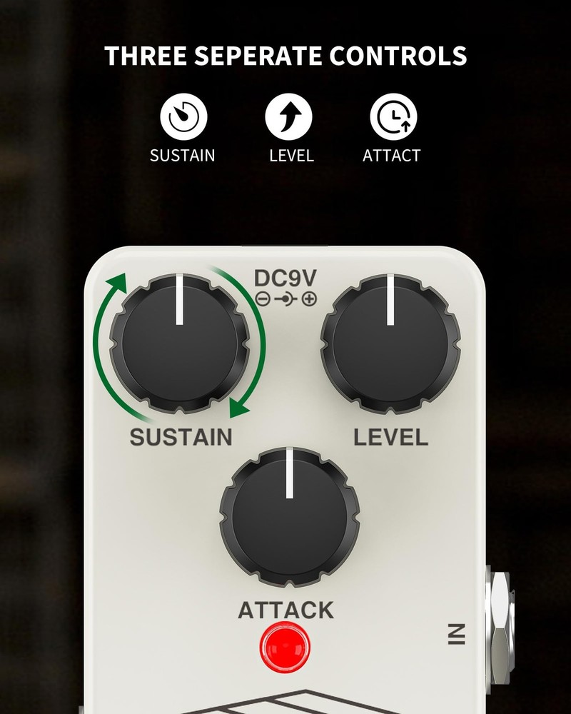 Pogolab Compressor Pedal, Guitar Pedal Compressor, Mini